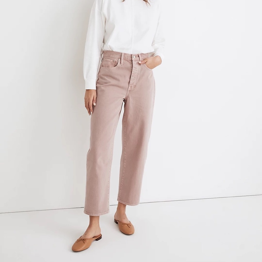 Madewell Balloon Jeans: Garment-Dyed Edition Dusty Mauve Size 32